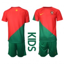 Portugal Hemmaställ Barn VM 2022 Korta ärmar (+ Korta byxor)